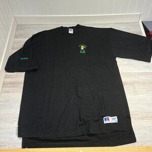 VTG Russell Athletic USA Men's XXL 2XL Black Short Sleeve‎ T-Shirt Ireland Logo